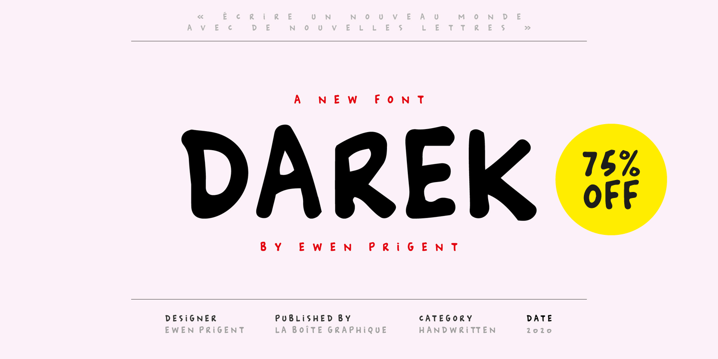 Пример шрифта Darek Regular